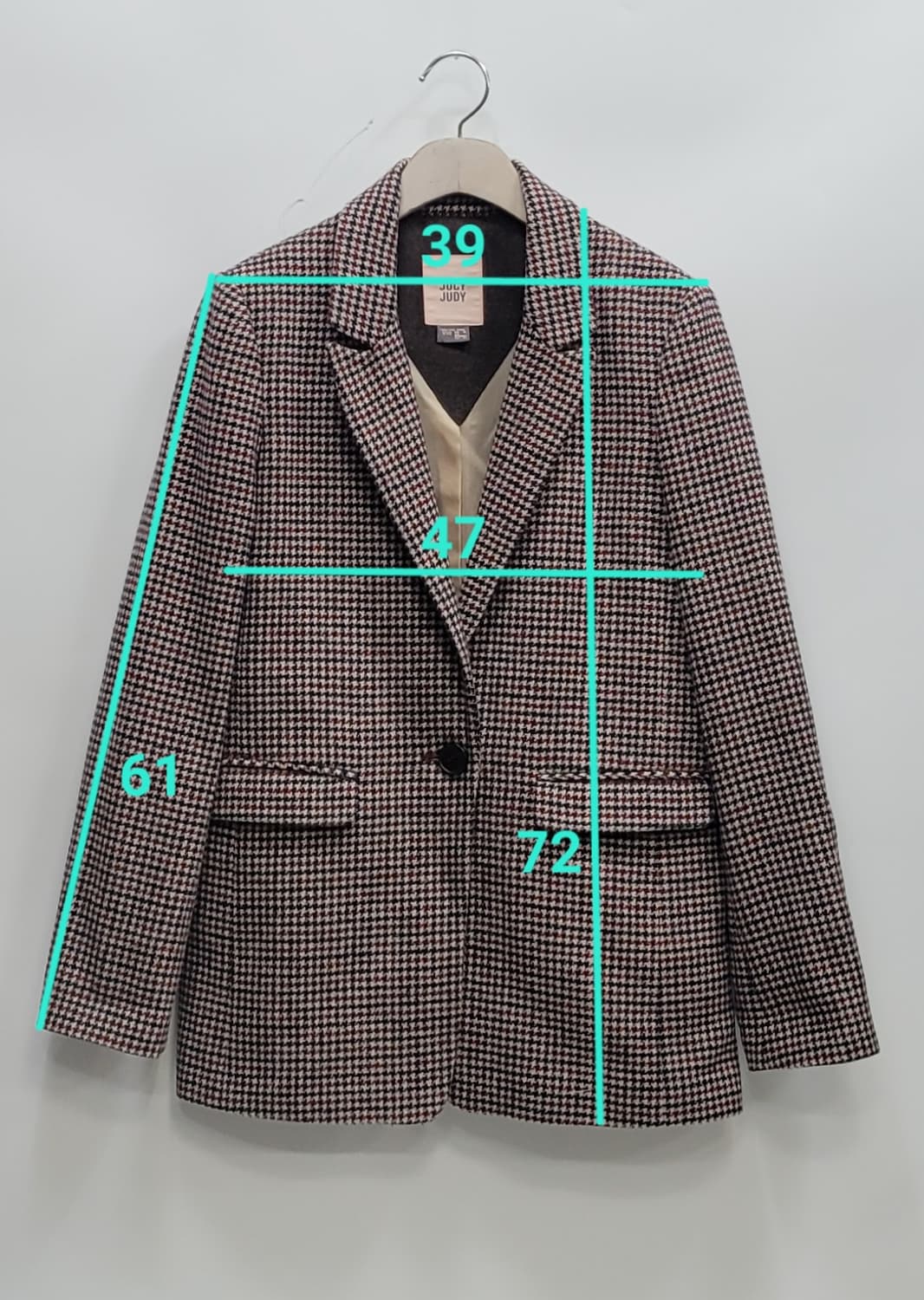 JUCYJUDY 쥬시쥬디 체크 싱글 자켓 / 여 85 상품이미지10