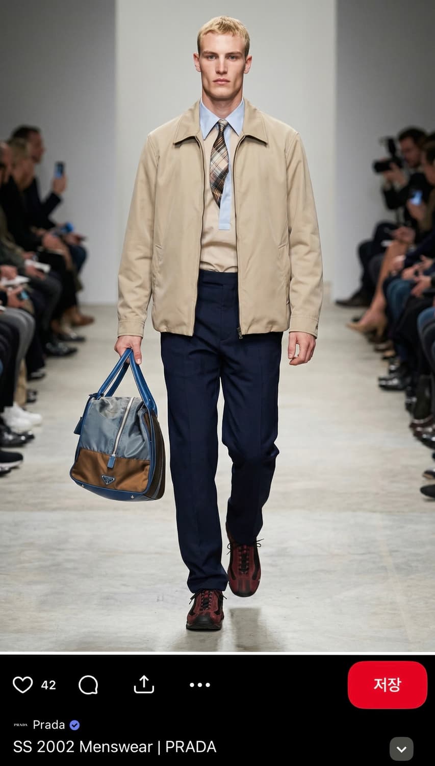 M/ 프라다 아카이브 02SS 베이직 봄버 자켓 상품이미지1