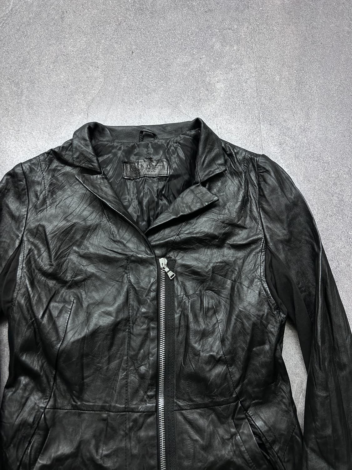 Neil Barrett Winkle Leather Zip-Up Coat 상품이미지6