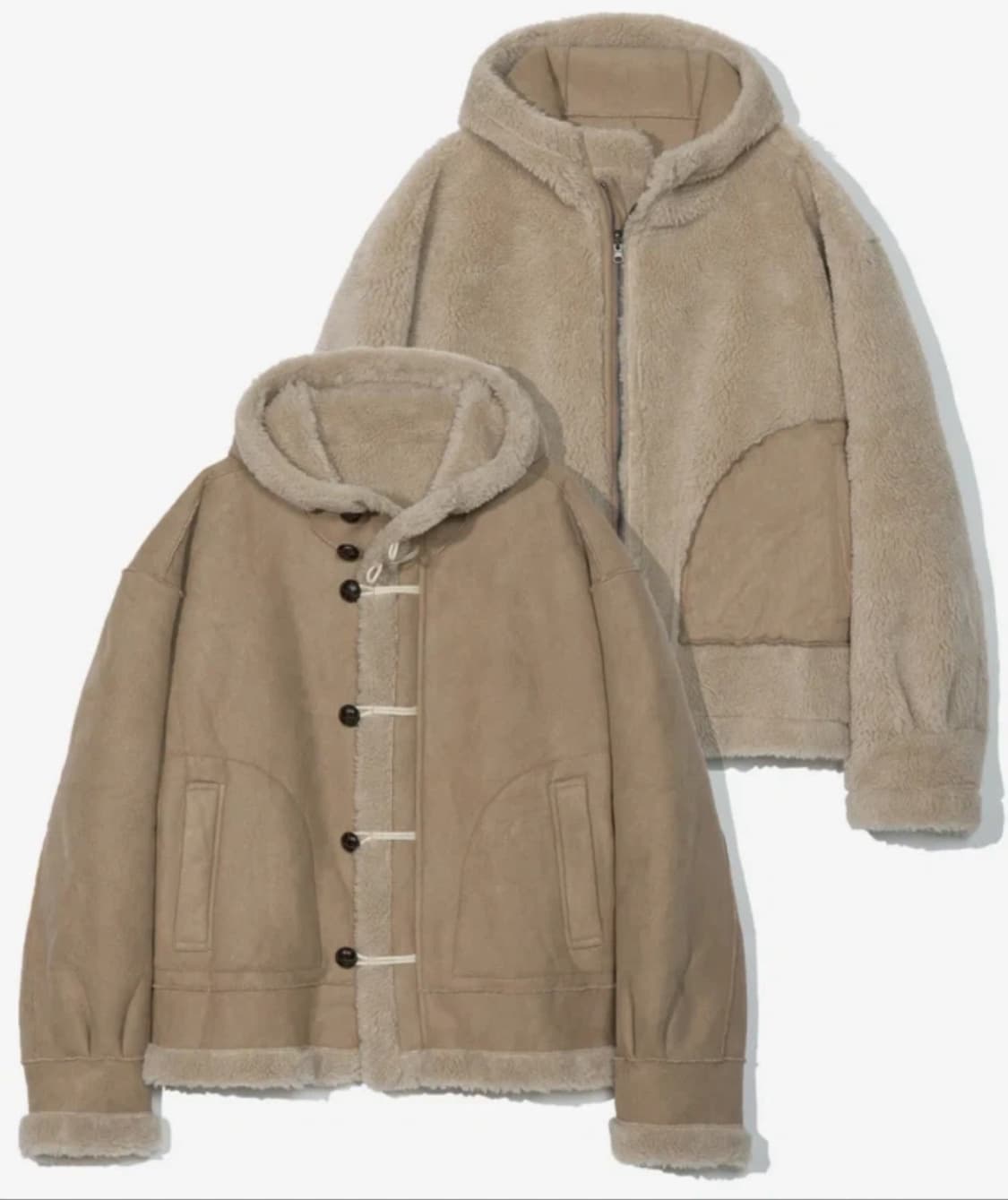 파르티멘토 리버시블 더플 무스탕 M 상품이미지1