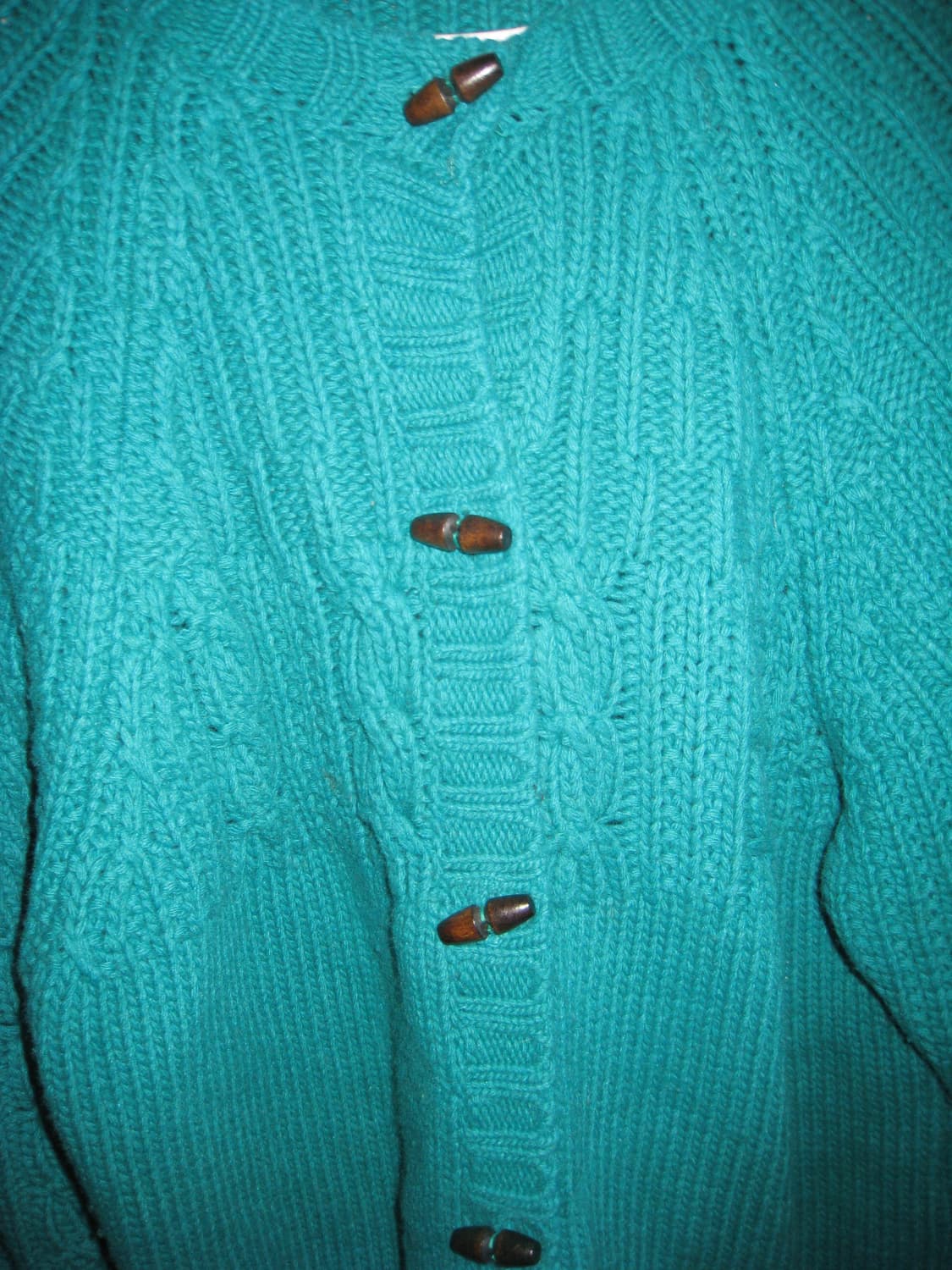 빈티지 청록 떡볶이 니트 가디건 상품이미지2