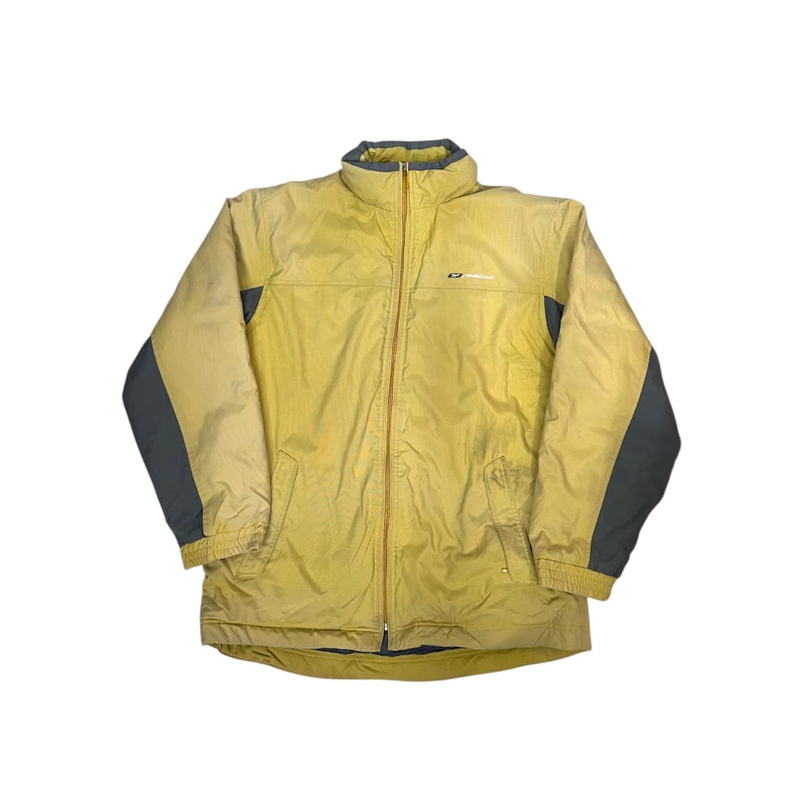 리복 일본판 베이지 퀼팅 오버핏 패딩 바람막이 트랙 자켓 M 상품이미지5