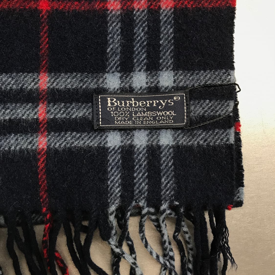 버버리 정품 램스울 머플러 네이비 상품이미지4