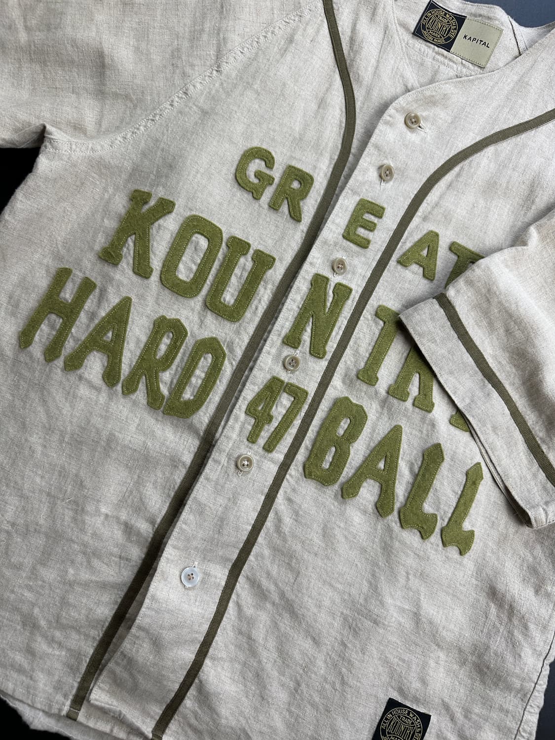 Kapital baseball linen shirts 상품이미지3