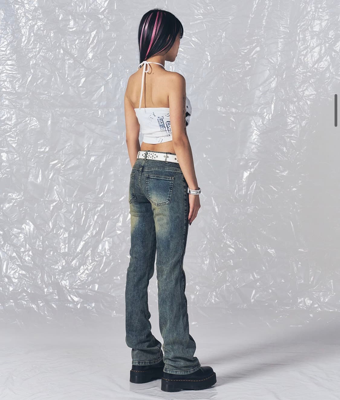 스키즘 인듀싱 ZIPPER FLARED JEANS BLUE 상품이미지4