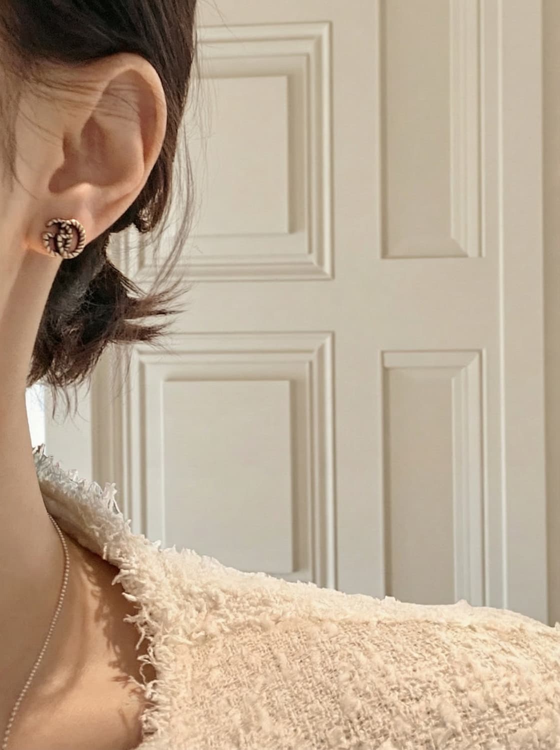 구찌 925실버 빈티지 업사이클링 귀걸이 상품이미지1