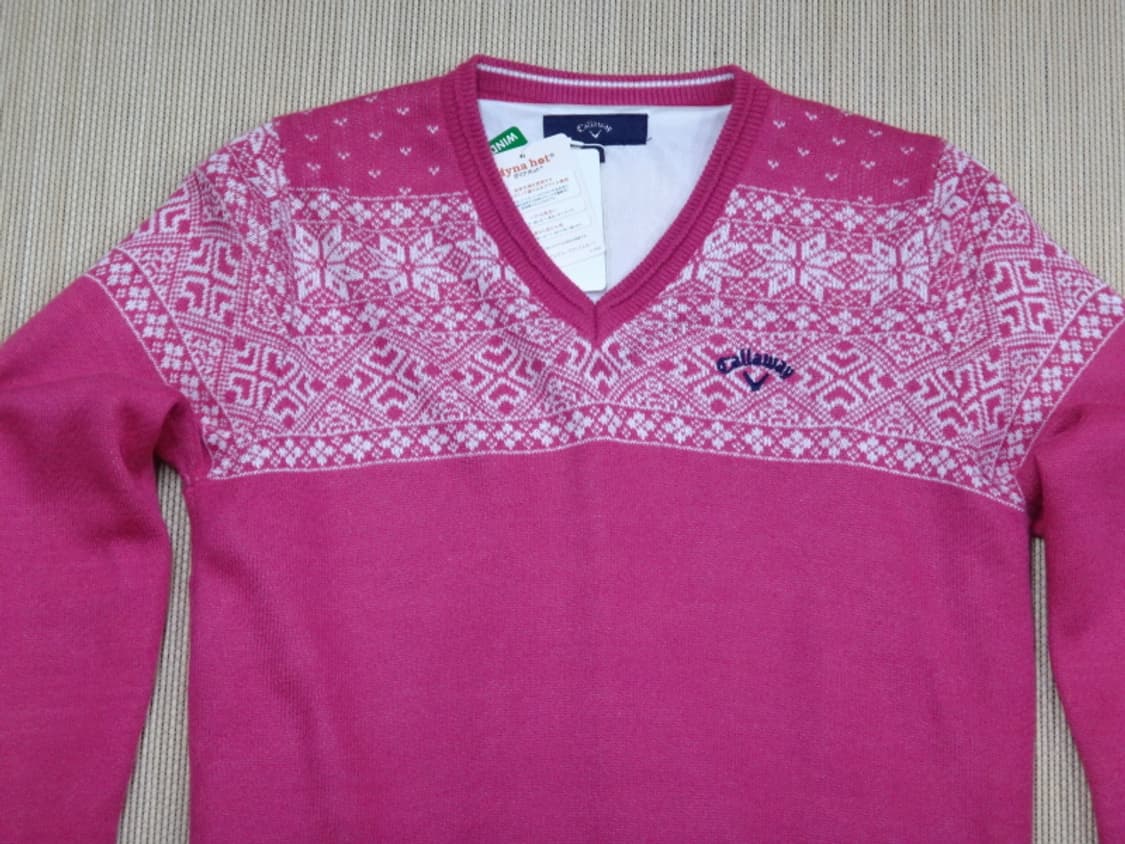 (M) 캘러웨이 골프 여성 브이넥 방풍 니트 상품이미지3