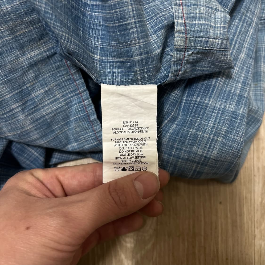 알마니 익스체인지 스탠다드 데님셔츠 S/90  상품이미지5