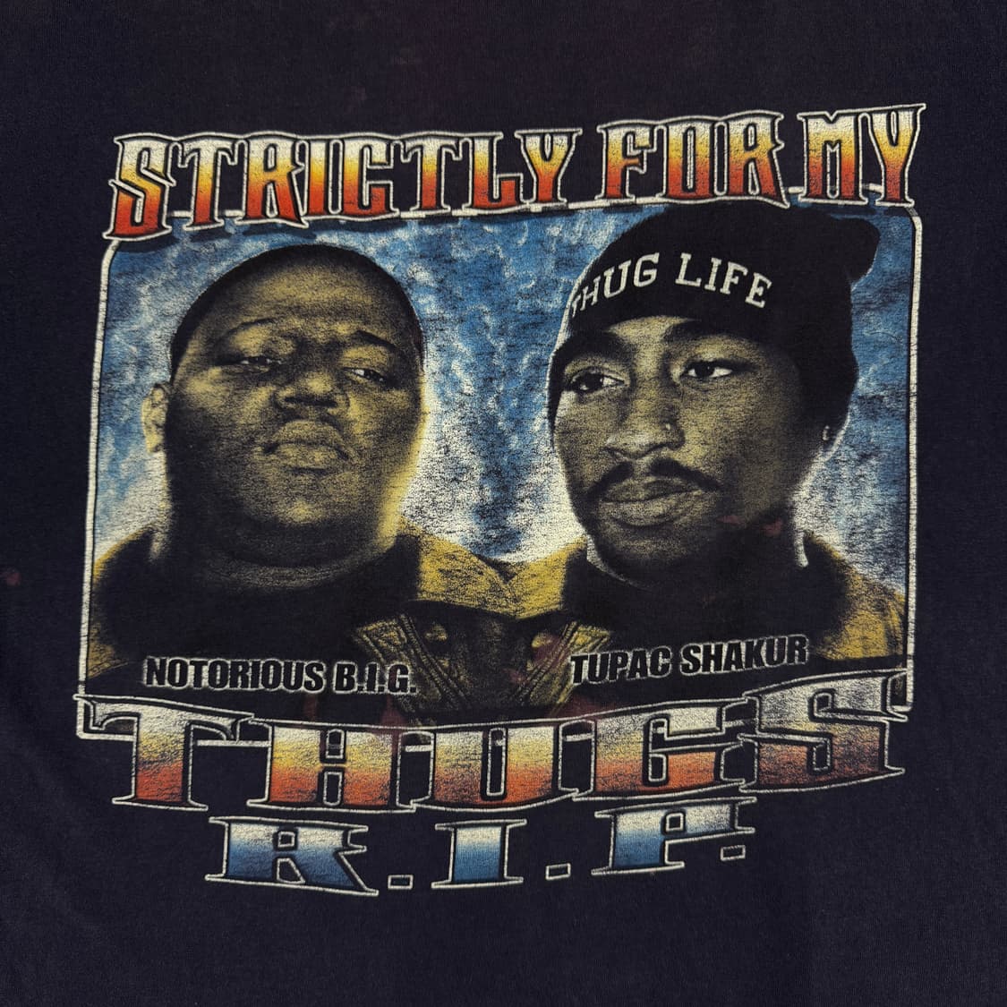 90s Tupac & Biggie 투팍 비기 메모리얼 랩티셔츠 상품이미지3