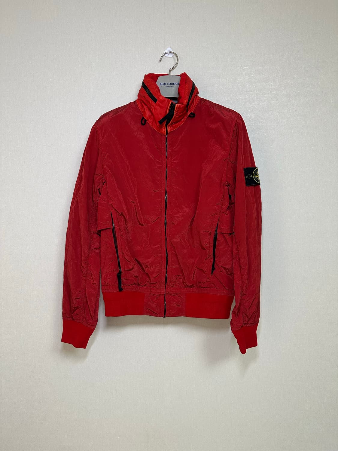 [S size] 스톤아일랜드 나일론 메탈 블루종 레드 상품이미지1