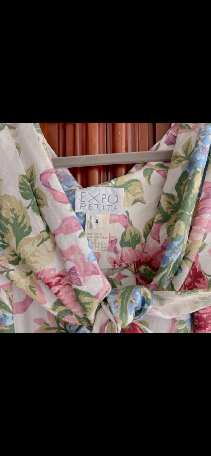 초레어 80년대 빈티지 꽃무늬 드레스 상품이미지2