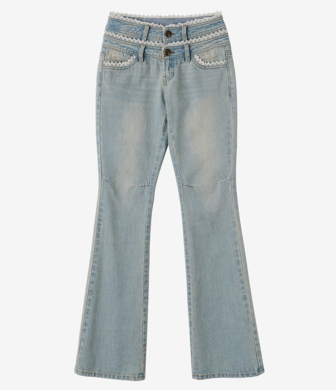 스컬프터 부츠컷 데님 빈티지 아이스블루 상품이미지1