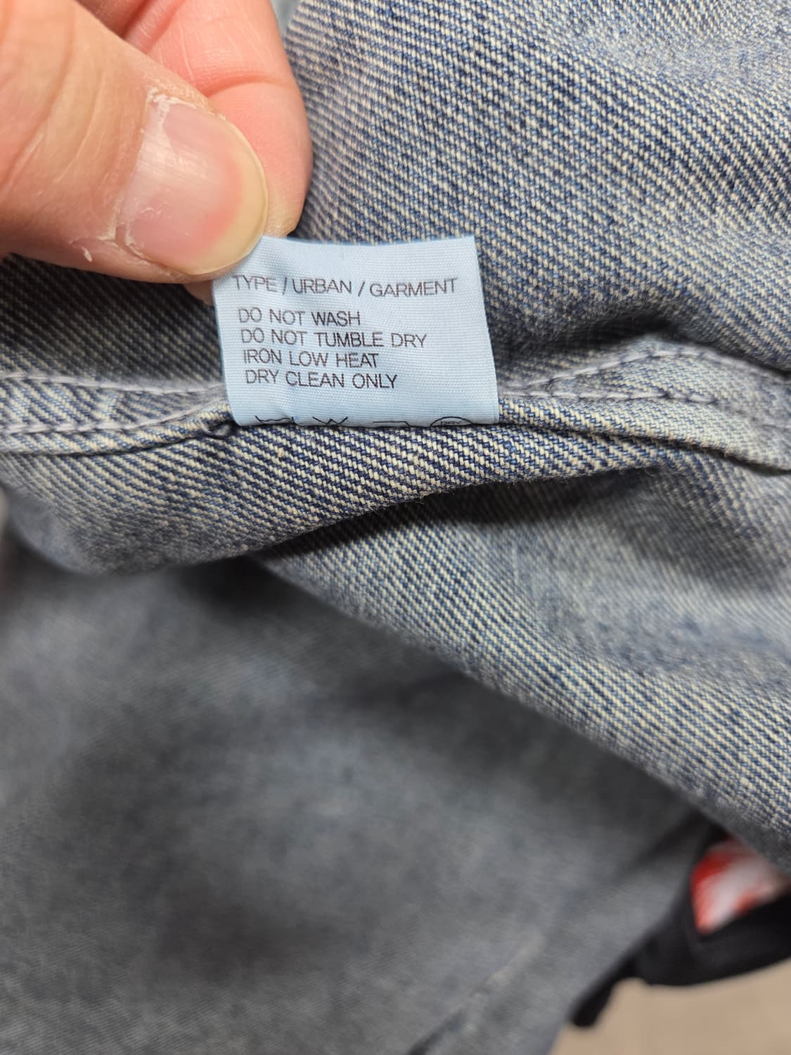 슬로건 빈티지워싱 버뮤다 데님팬츠 대략 33 34  상품이미지3