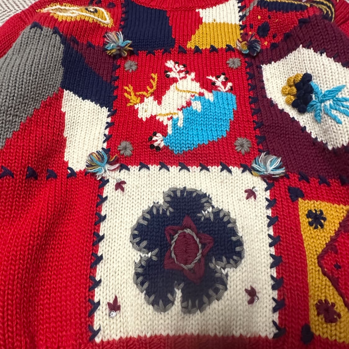 VINTAGE wool 100% knit sweater 상품이미지3