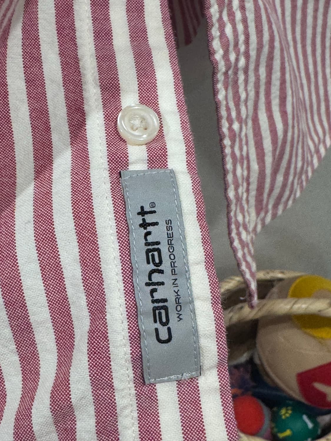 칼하트 wip 스트라이프 반팔 셔츠 상품이미지4