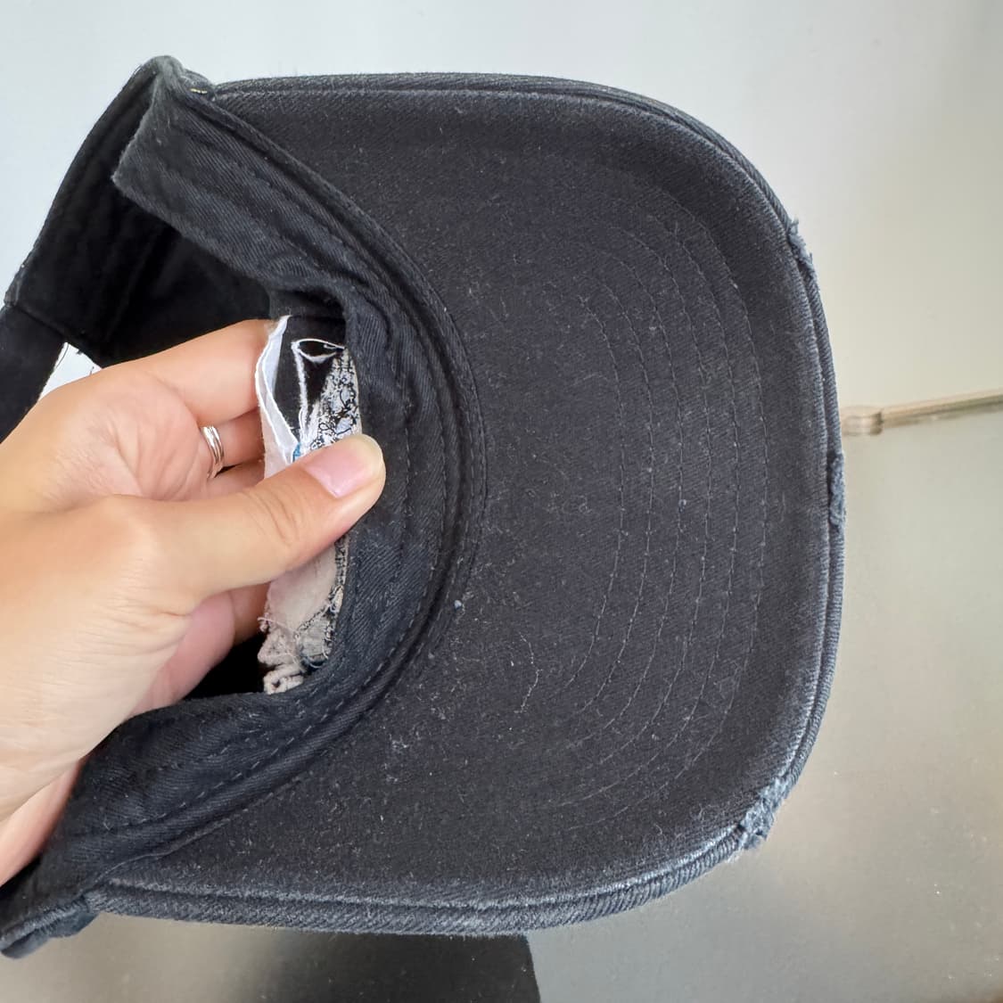 USA 블랙 데미지 빈티지 모자 볼캡 vintage cap  상품이미지4