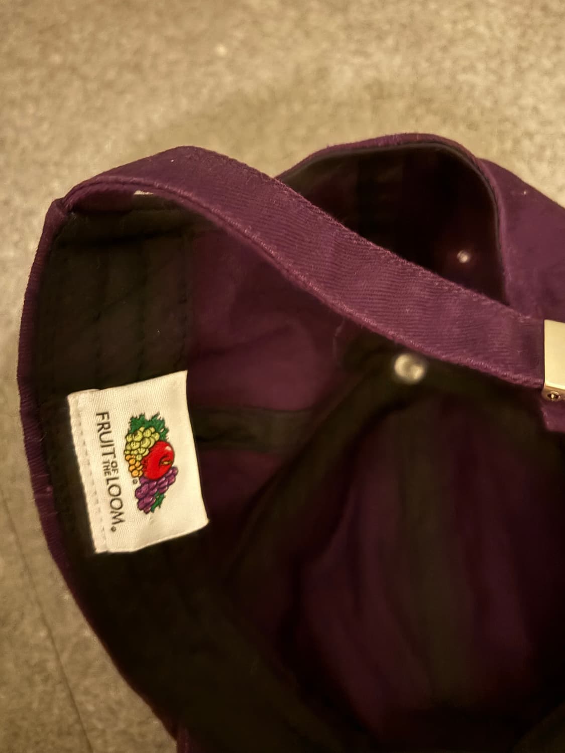 fruit of the loom 빈티지 퍼플 볼캡 모자 더콜디스트모먼트 상품이미지3