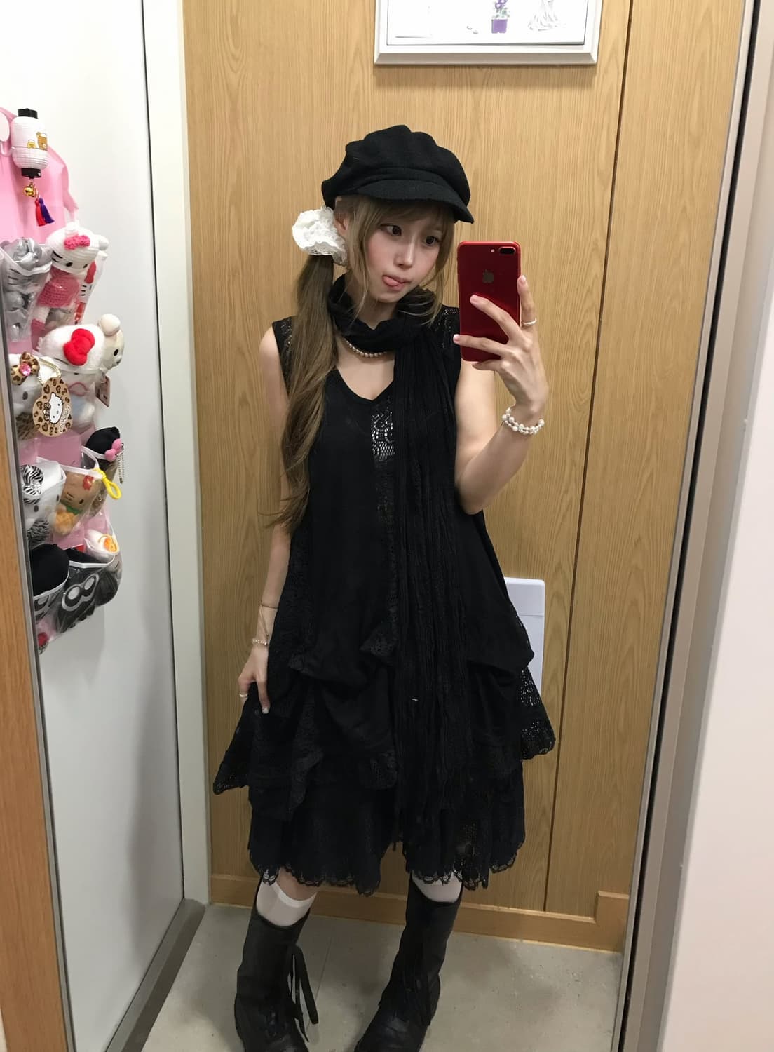 무채색 별 도트 크로셰 데일리 니혼진 코디세트 상품이미지3