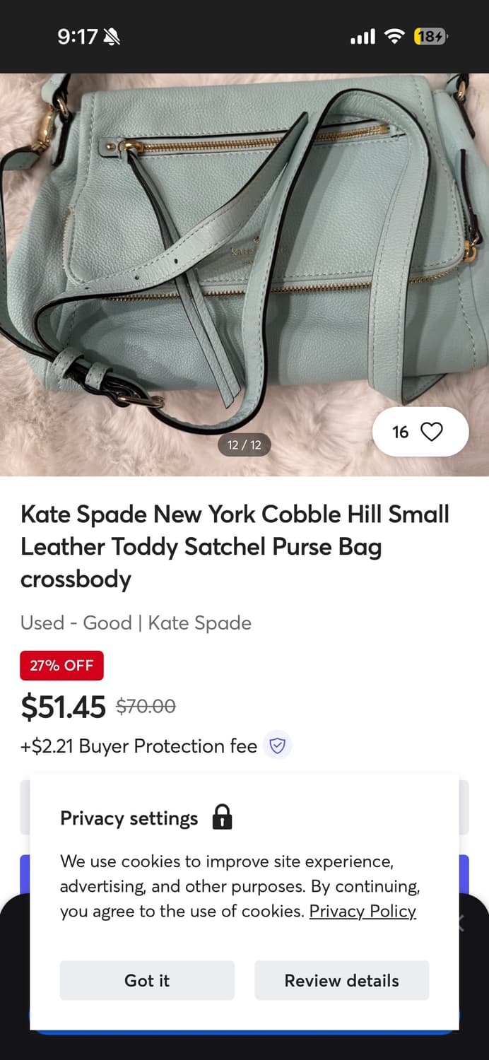 kate spade mint leather bag 상품이미지3