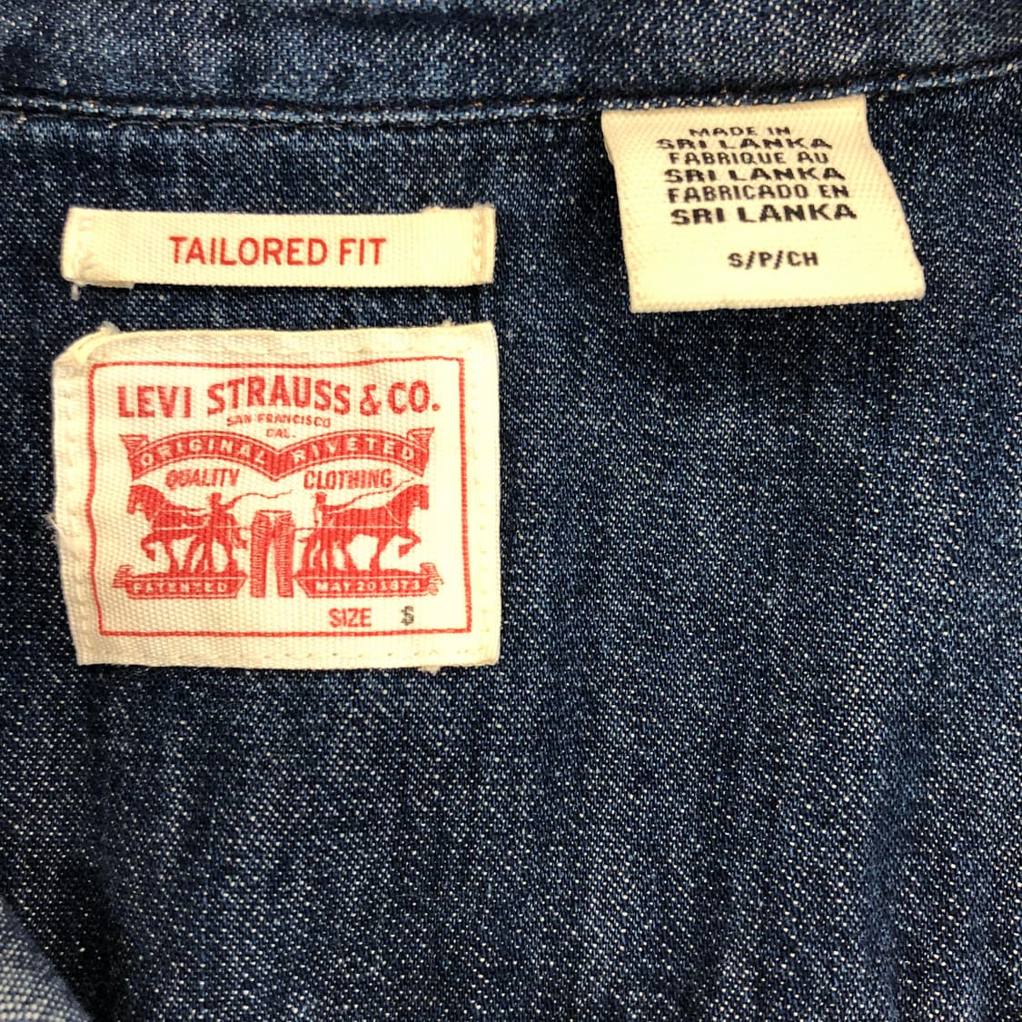 리바이스 웨스턴 테일러드핏 데님셔츠 S 상품이미지5