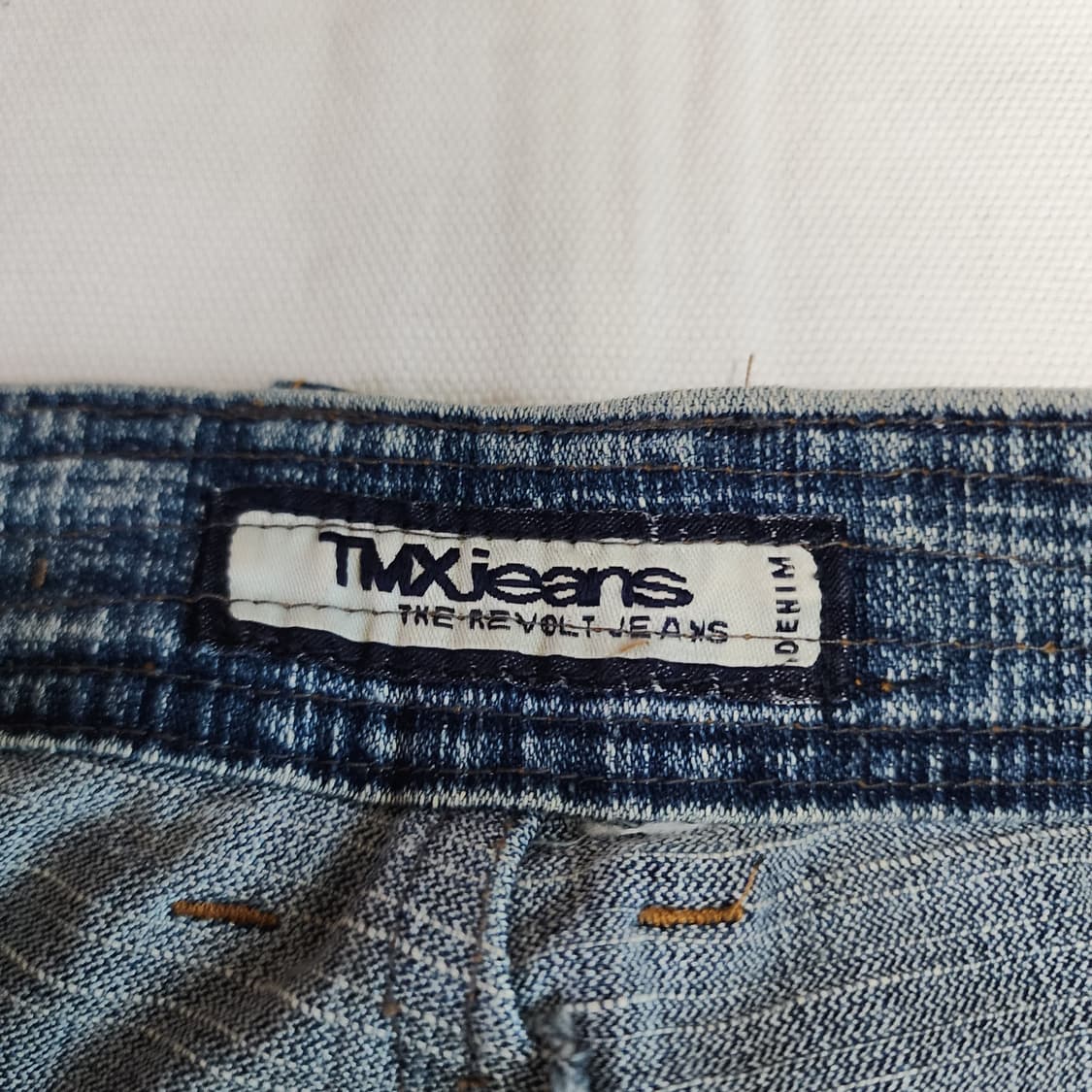 갸루 Y2k 스트라이프 연청 데님팬츠 상품이미지8