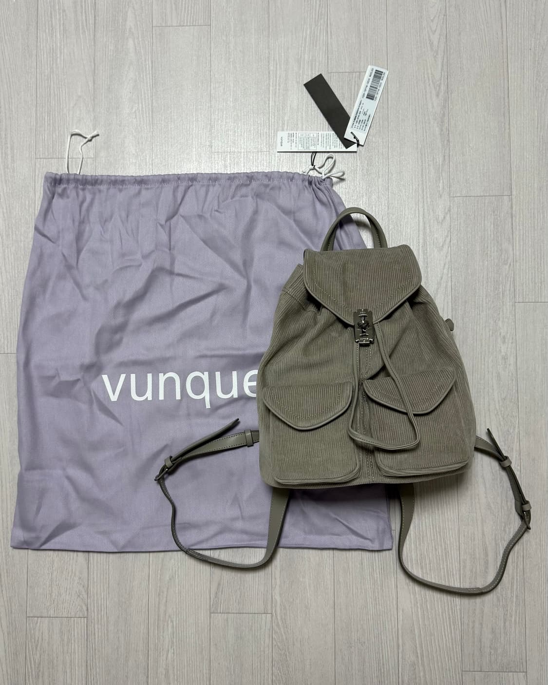 분크 오캄 코듀로이 백팩 베이지 상품이미지1