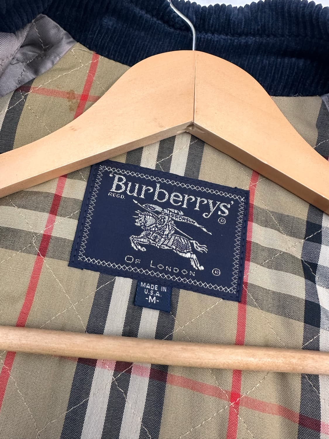 (M)버버리 코듀로이 라이닝 빈티지 헌팅 자켓 네이비 상품이미지6