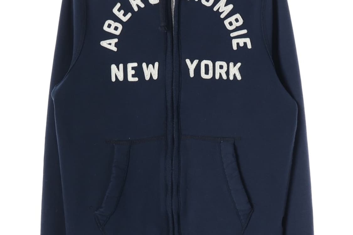 아베크롬비 빈티지 아치 로고 머슬핏 후드집업 L 상품이미지4
