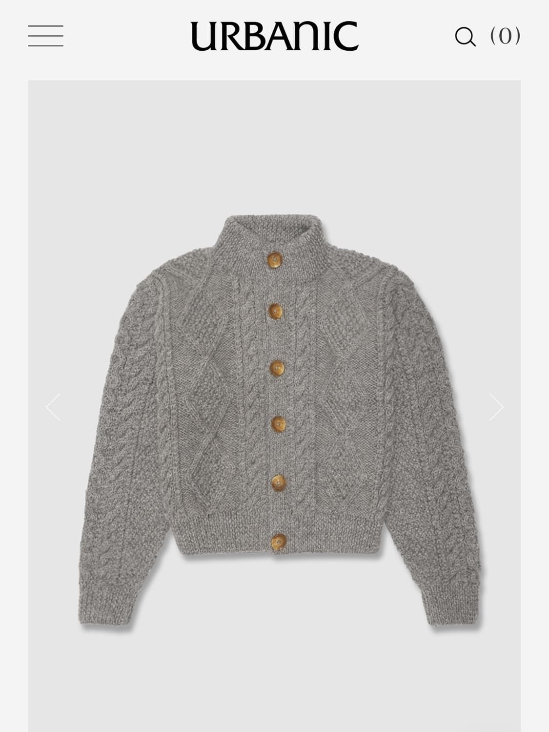 얼바닉30 도네갈 케이블 가디건 그레이 상품이미지4