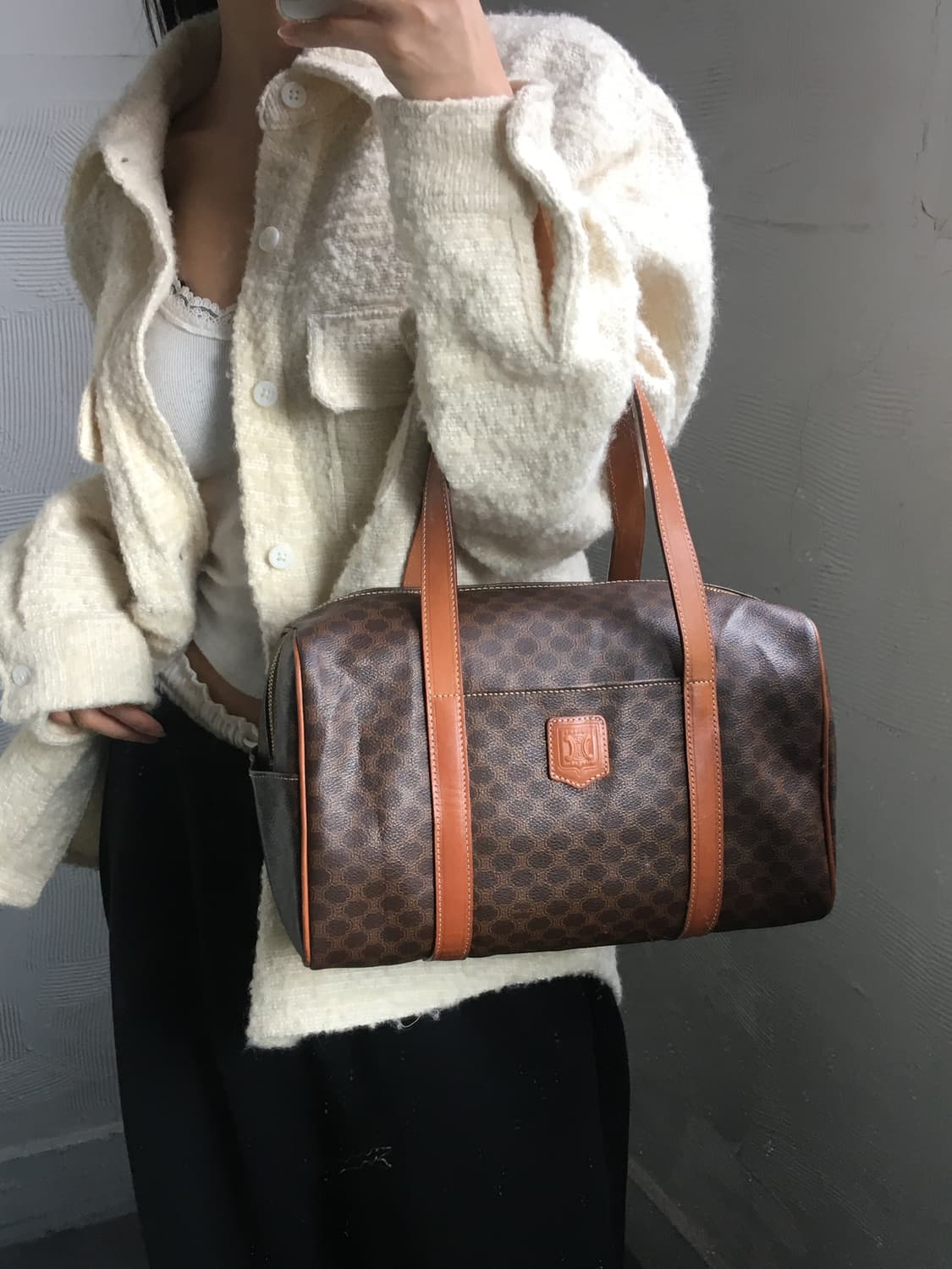 Celine 셀린느 마카담 브라운 보스턴 백 상품이미지1