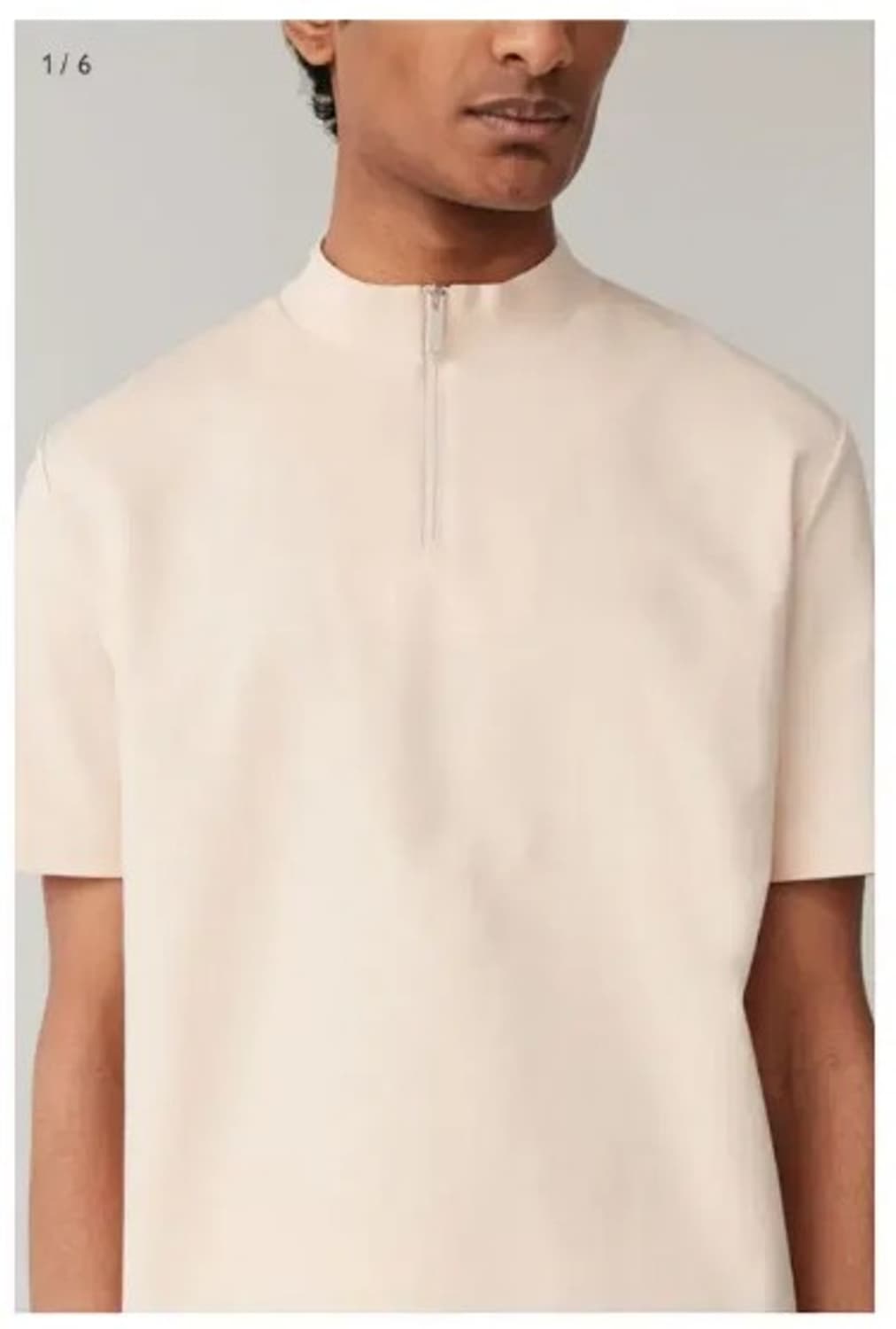 COS 코스 지퍼 모크넥 반팔 티셔츠 상품이미지2