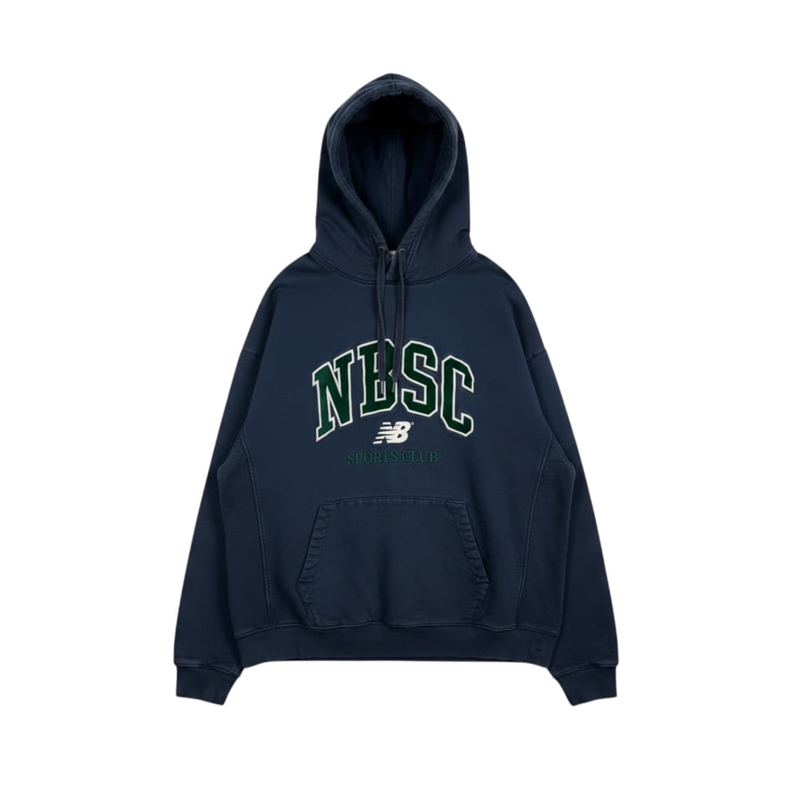 (110) 뉴발란스 NBSC 세미 오버핏 플리스 후드 네이비 상품이미지1