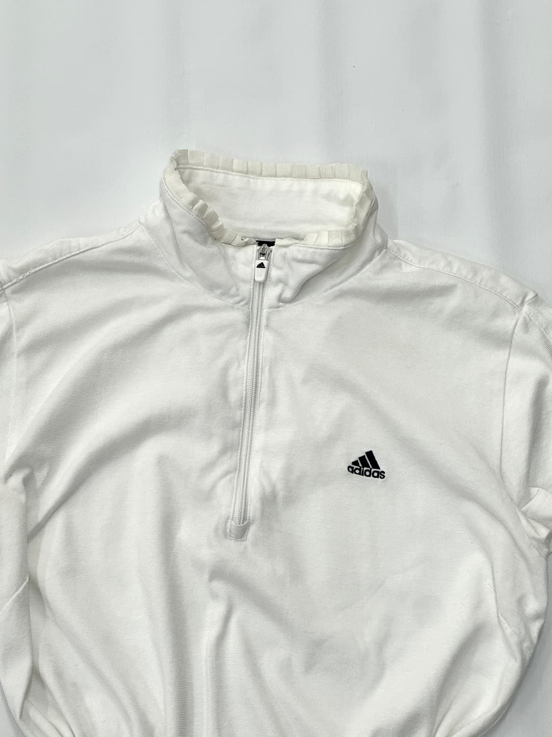 재팬 아디다스 발레코어 스포티 프릴 기능성 화이트 반팔티셔츠 아노락  상품이미지4