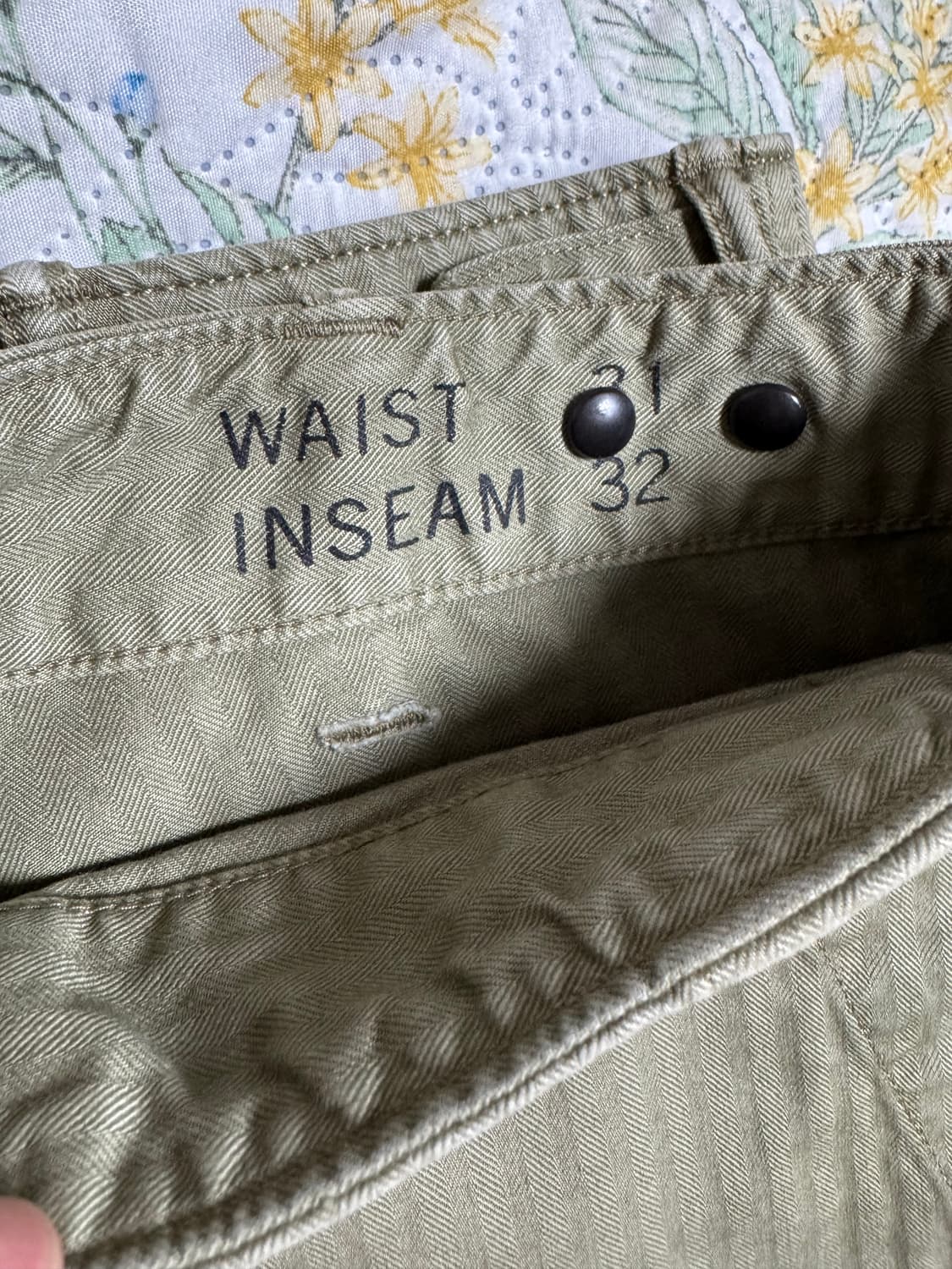 RRL 헤링본 퍼티그팬츠 31/32 팝니다. 상품이미지6
