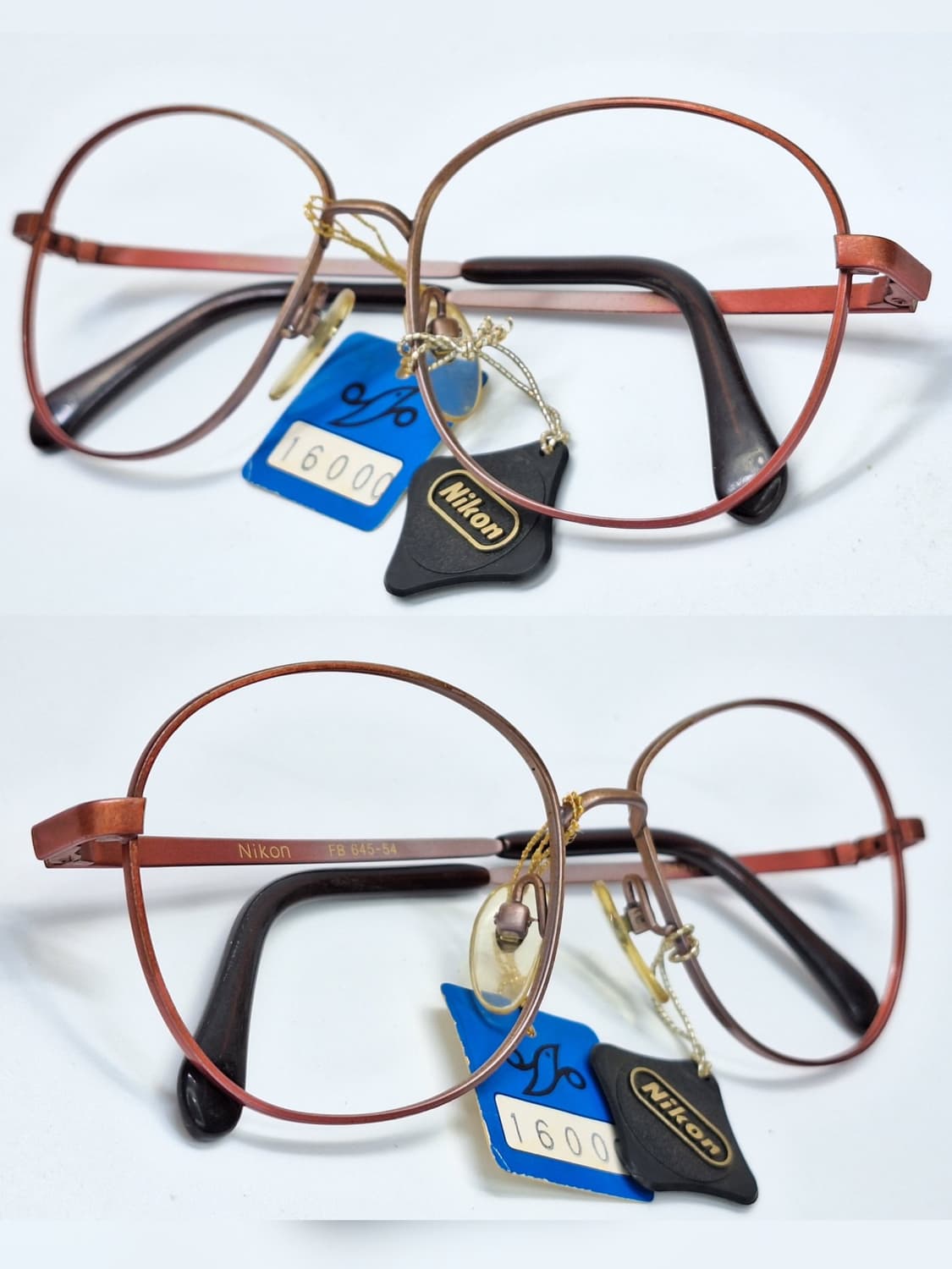 니콘 FB 645-54 안경테 54mm 로즈 오벌 라운드 일본 빈티지 상품이미지2
