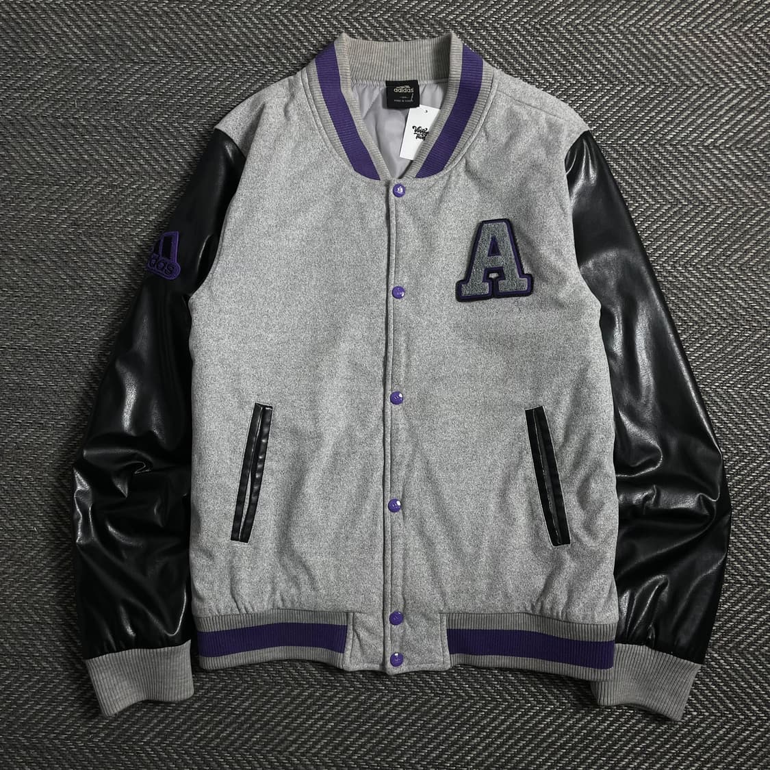 아디다스 빅로고 레더 스웻 바시티 자켓o 4290 상품이미지1