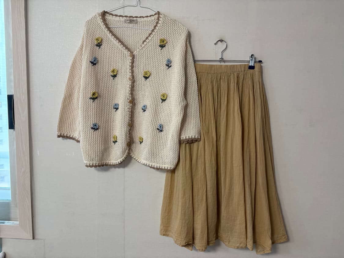 사만사모스 가디건+치마 상품이미지1