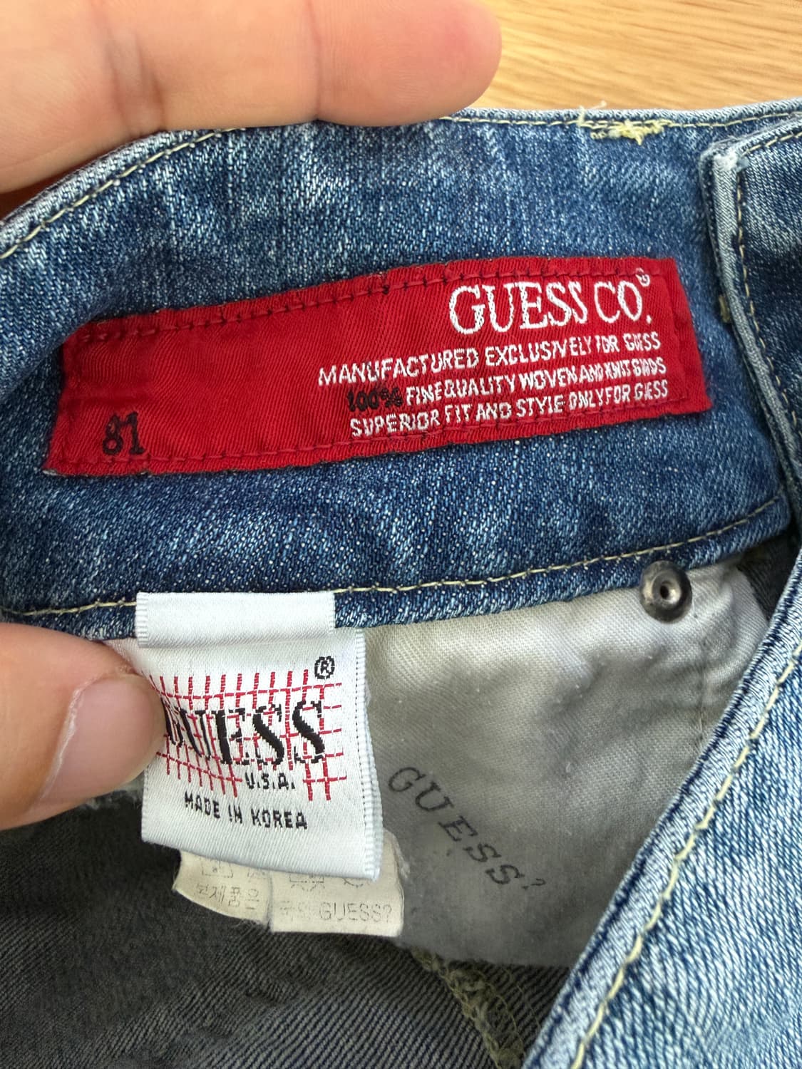 올드 게스(GUESS) 사선 데님 스커트 상품이미지7
