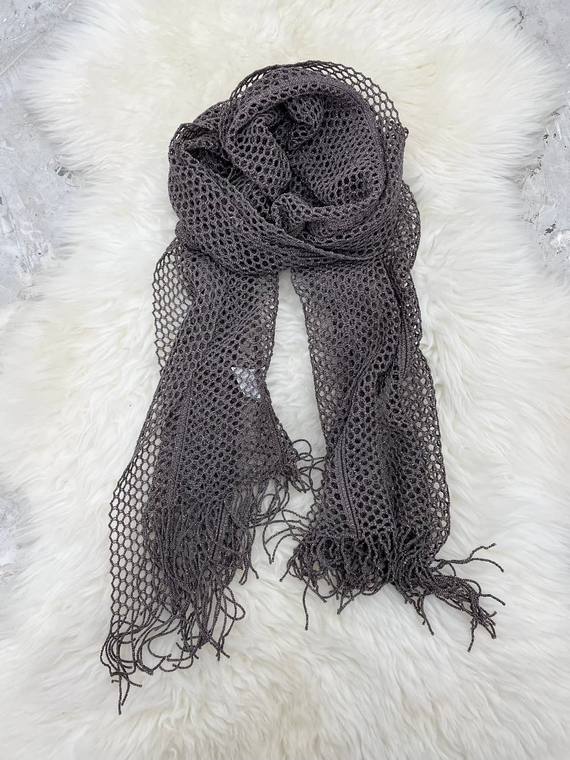 그런지 브라운 글리터 머플러  상품이미지4