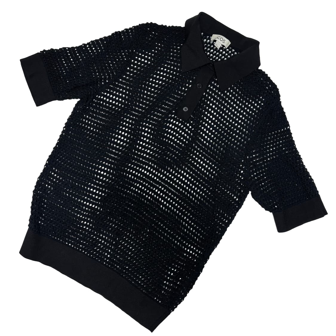 COS(코스) 오픈 니트 메쉬 폴로 셔츠 상품이미지1