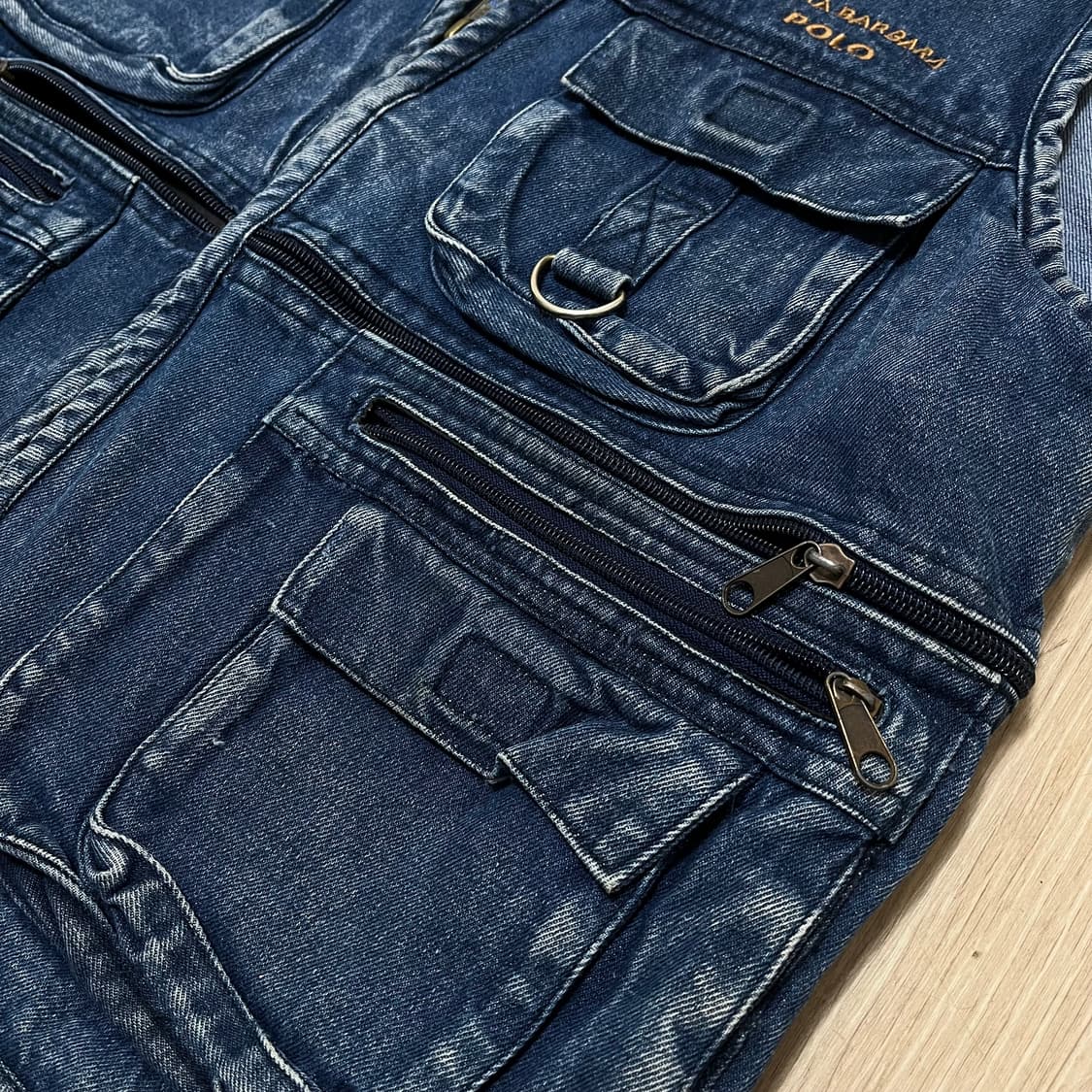 산타바바라 폴로 빈티지 멀티 포켓 데님 조끼 L/100 상품이미지8