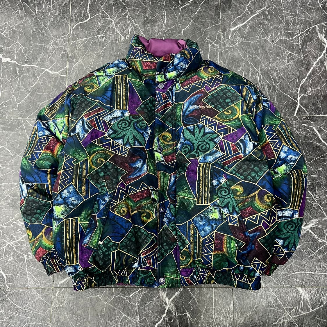 아디다스 90s 패턴 리버시블 덕다운 패딩 자켓 상품이미지1