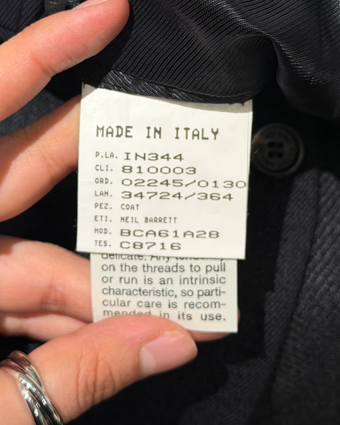 닐바렛 차콜 울 혼방 베스트 레이어드 블레이저 자켓 상품이미지8