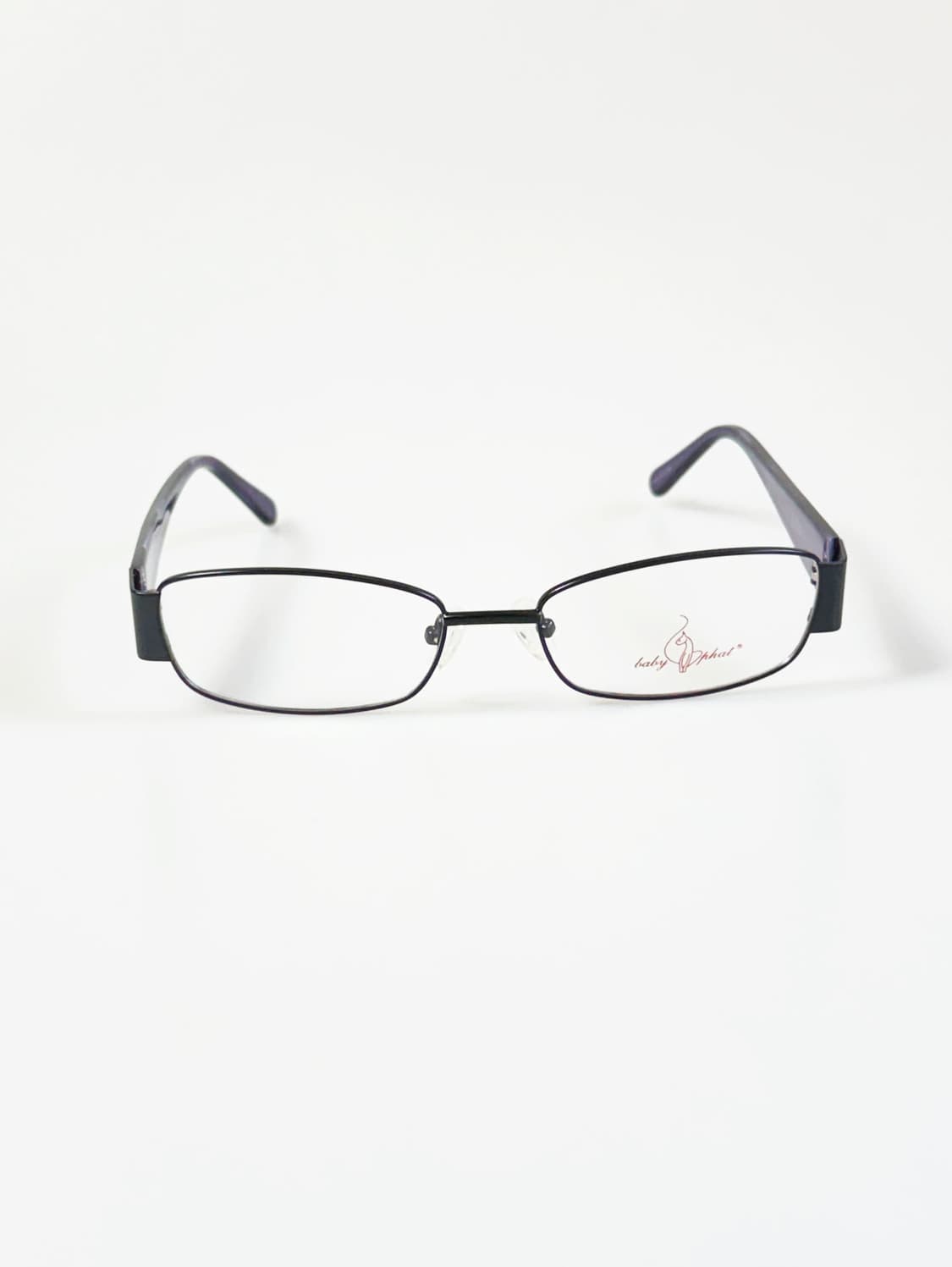 BABY PHAT 블랙 메탈 슬림 스퀘어 프레임 빈티지 안경 상품이미지2