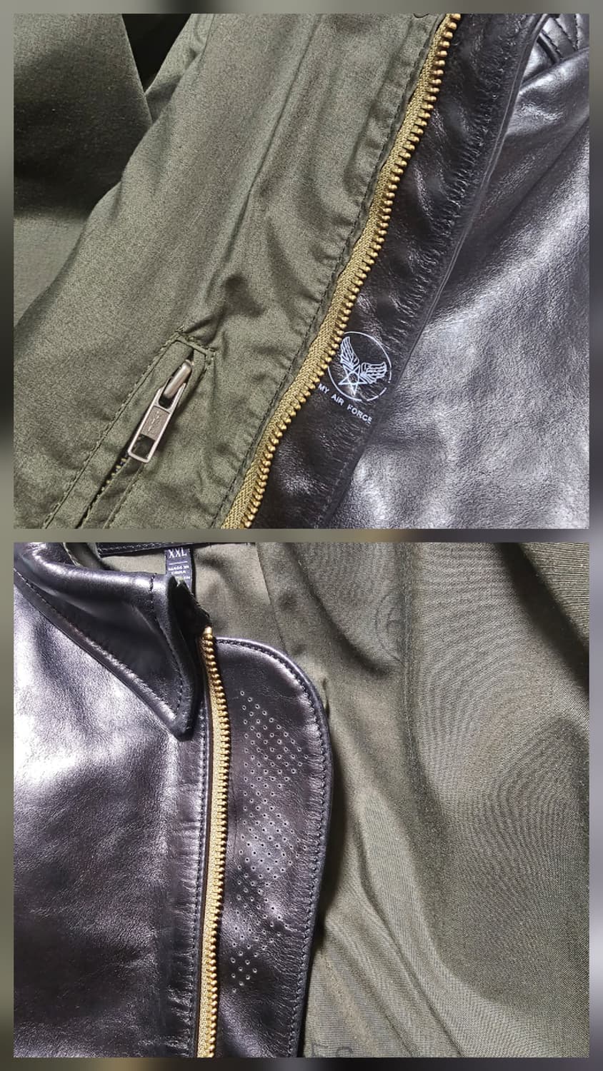 [빈티지] A-2 플라이트 밀리터리 레더 자켓 재킷 / 블랙 상품이미지9