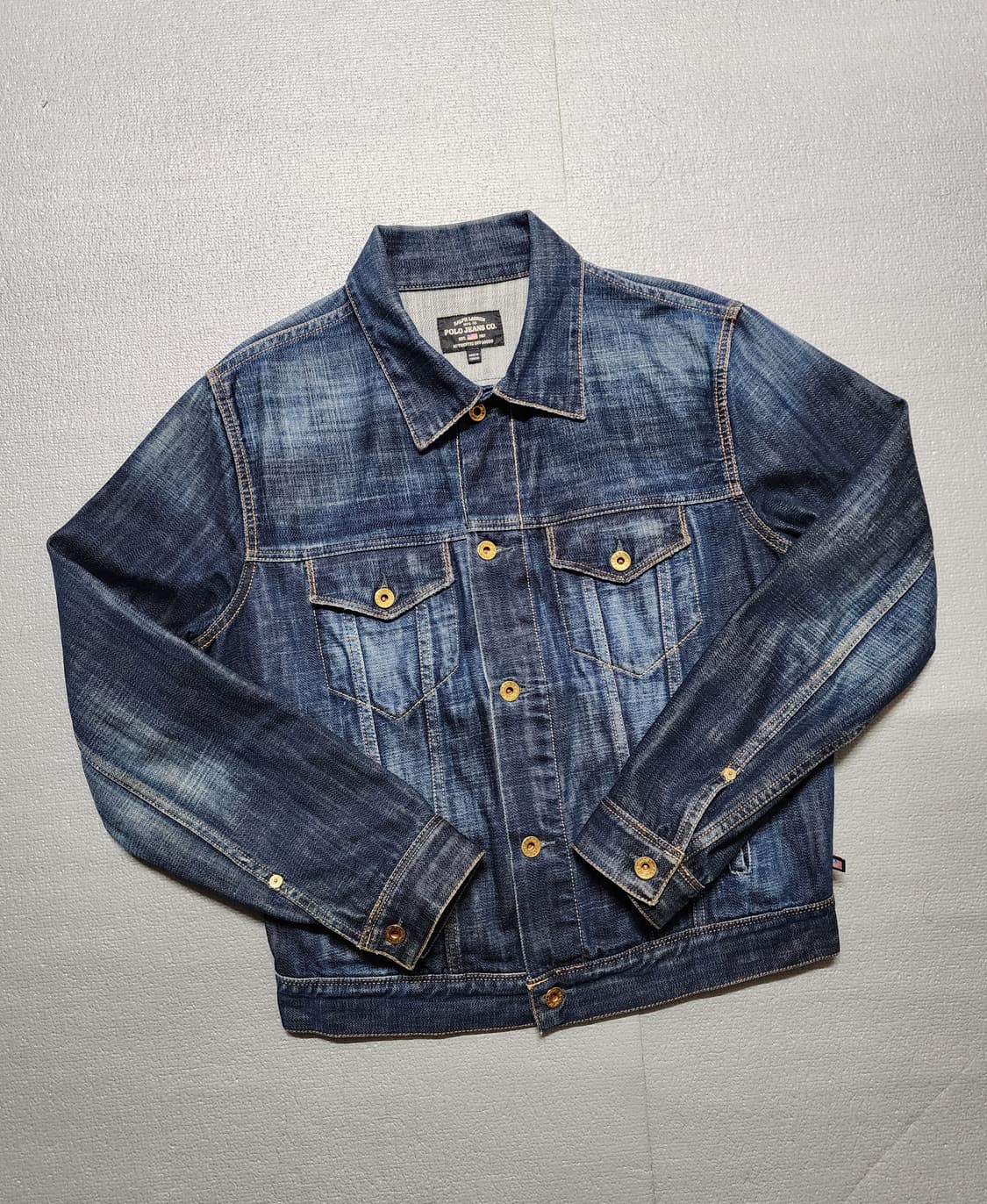 90's 빈티지 폴로진스 인디고 데님 트러커자켓 상품이미지1