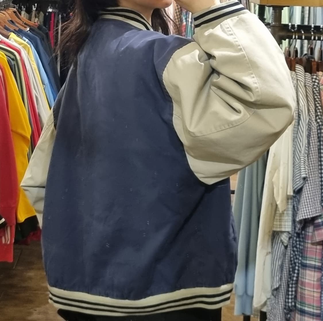 [Hi] vtg 빈티지 데님 바시티 자켓 네이비 상품이미지5
