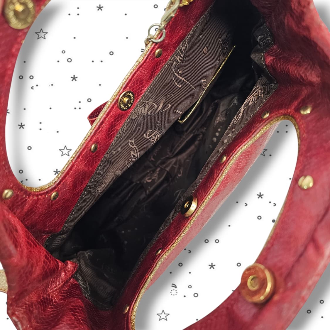 RHIZ LIZA 글리터 리본 금장 토트백 상품이미지6