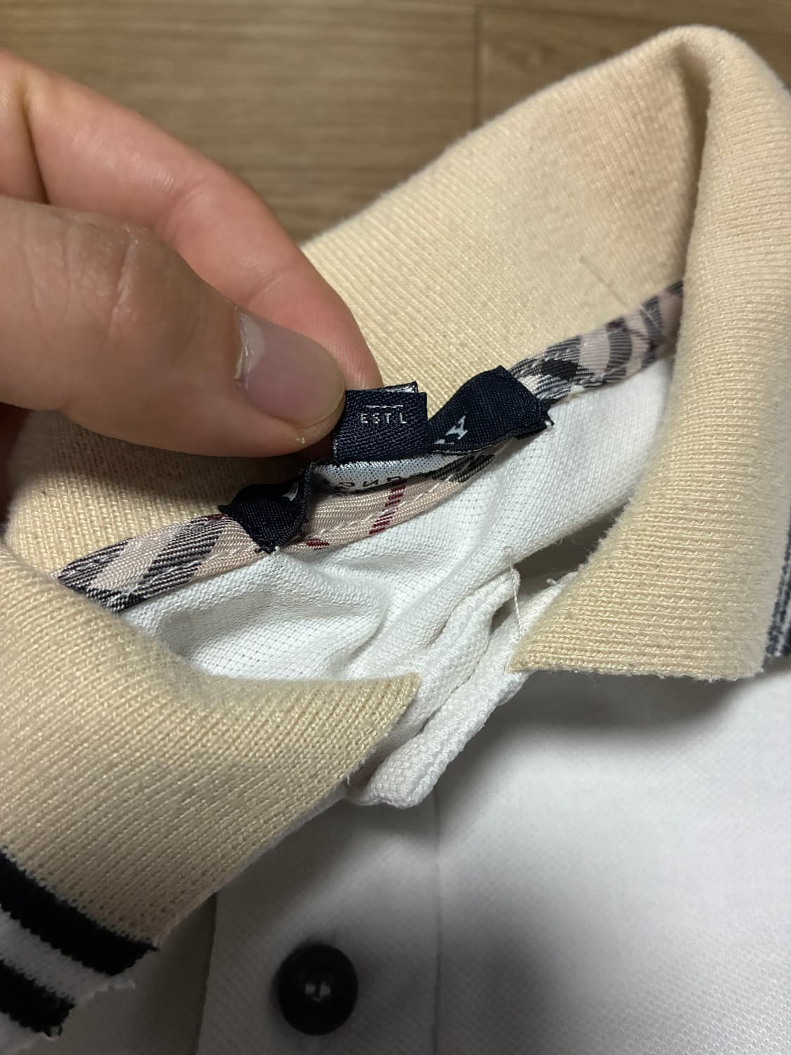 M) 버버리 pk 셔츠 카라티 화이트 상품이미지7