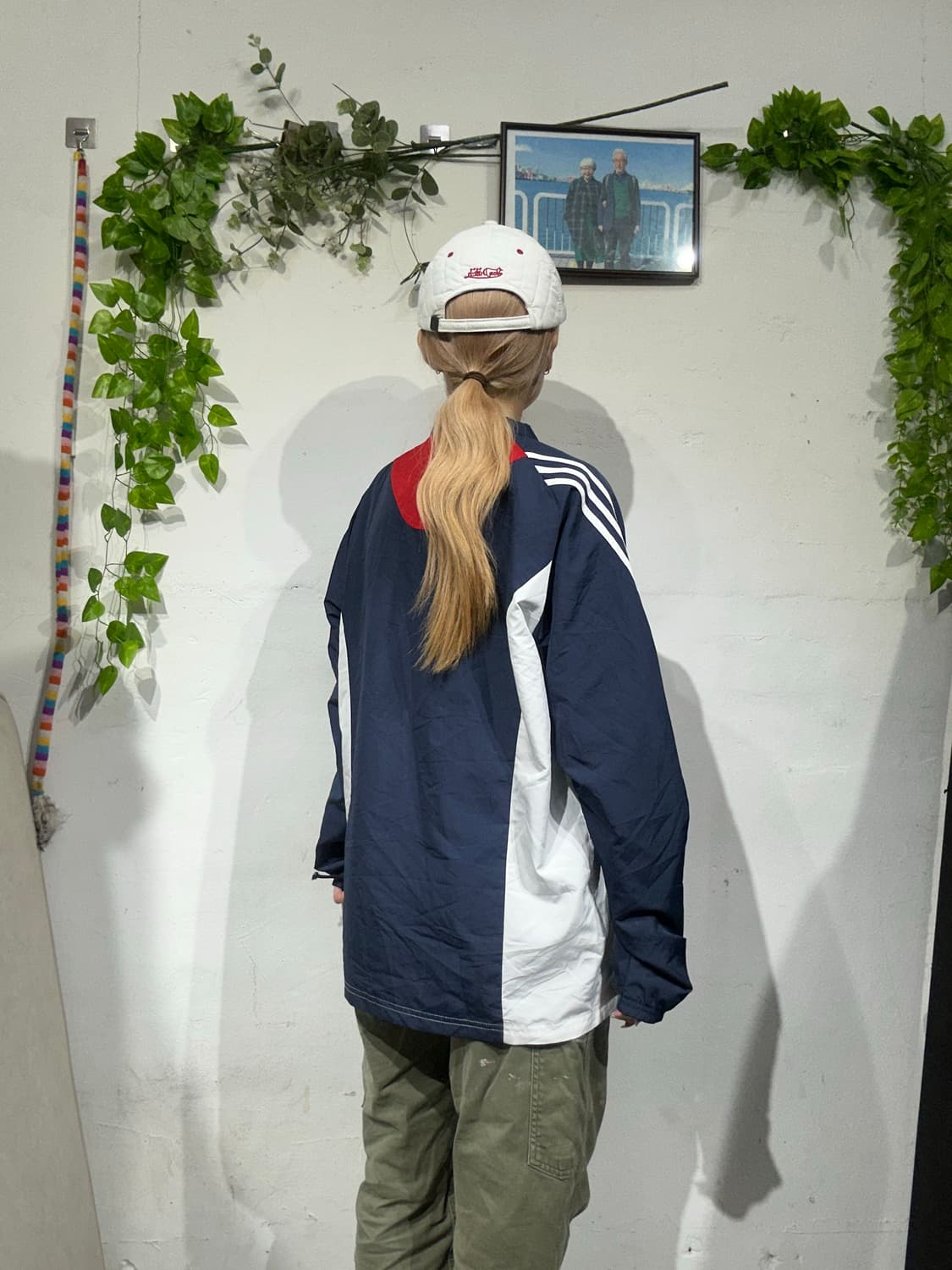 아디다스 네이비 화이트 삼선 트랙탑 져지 M 상품이미지3